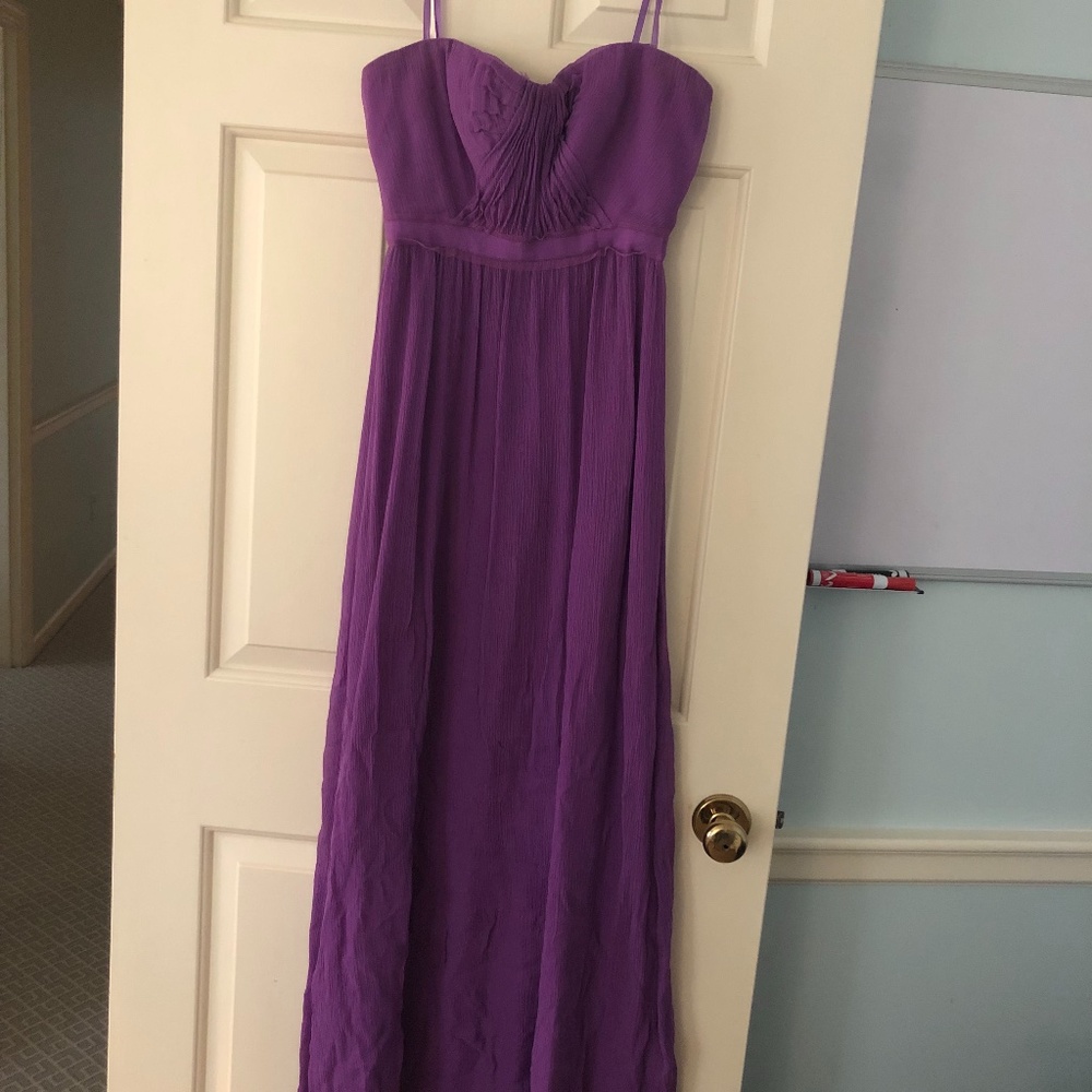 BCBGMAXAZRIA Lilac Strapless Gown
